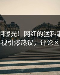 今晨真相曝光！网红的猛料事件在人人影视引爆热议，评论区炸裂