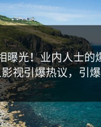 刚刚真相曝光！业内人士的爆料事件在人人影视引爆热议，引爆社交圈